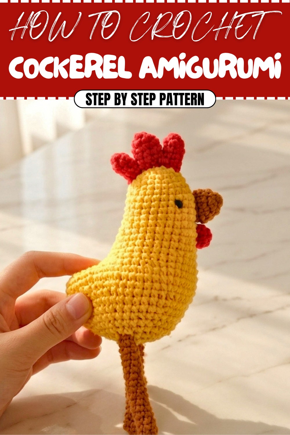 Free Crochet Cockerel Amigurumi Pattern
