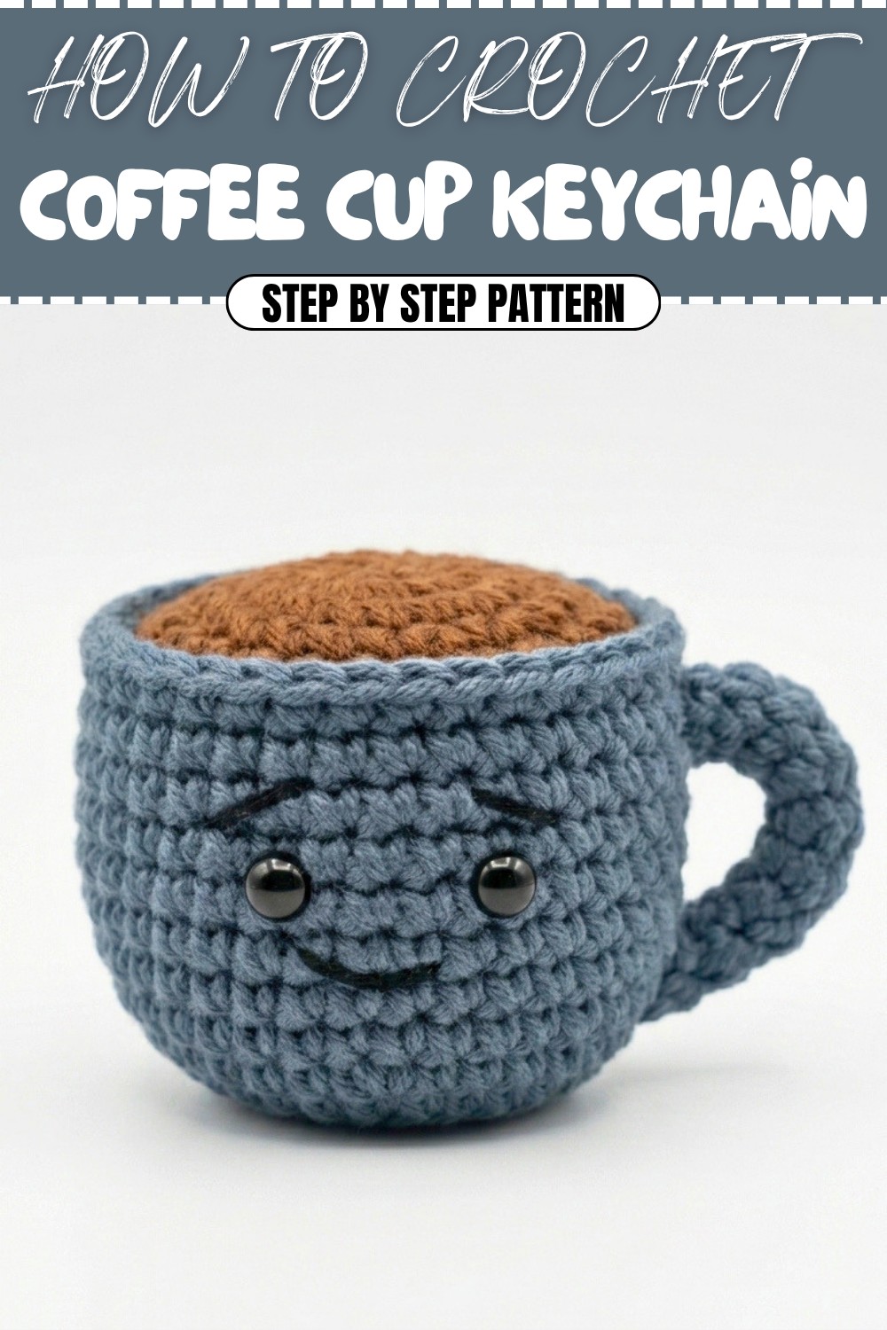 Free Crochet Coffee Cup Keychain Pattern