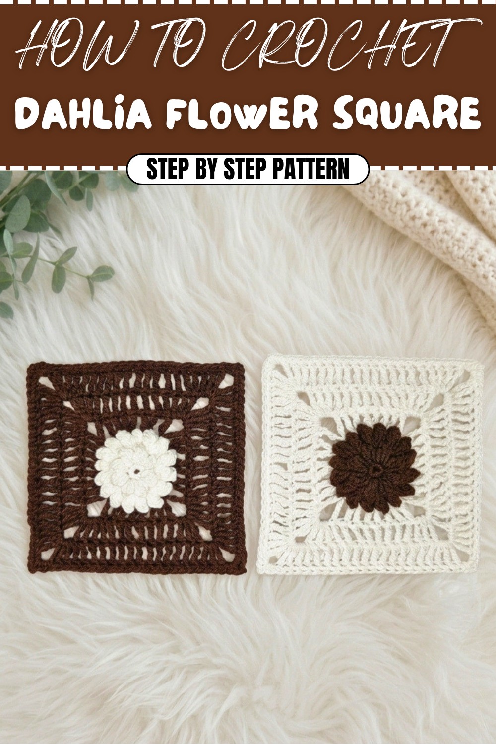 Free Crochet Dahlia Flower Square Pattern