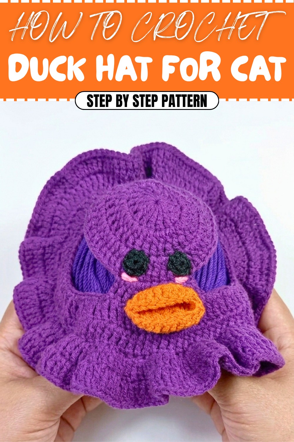Free Crochet Duck Hat For Cat Pattern