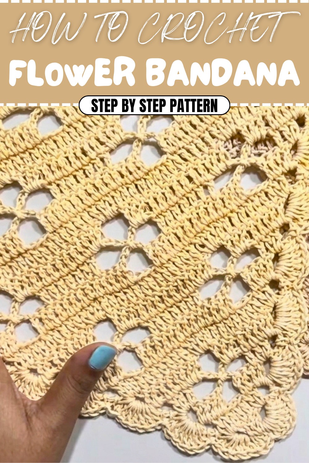 Free Crochet Flower Bandana Pattern