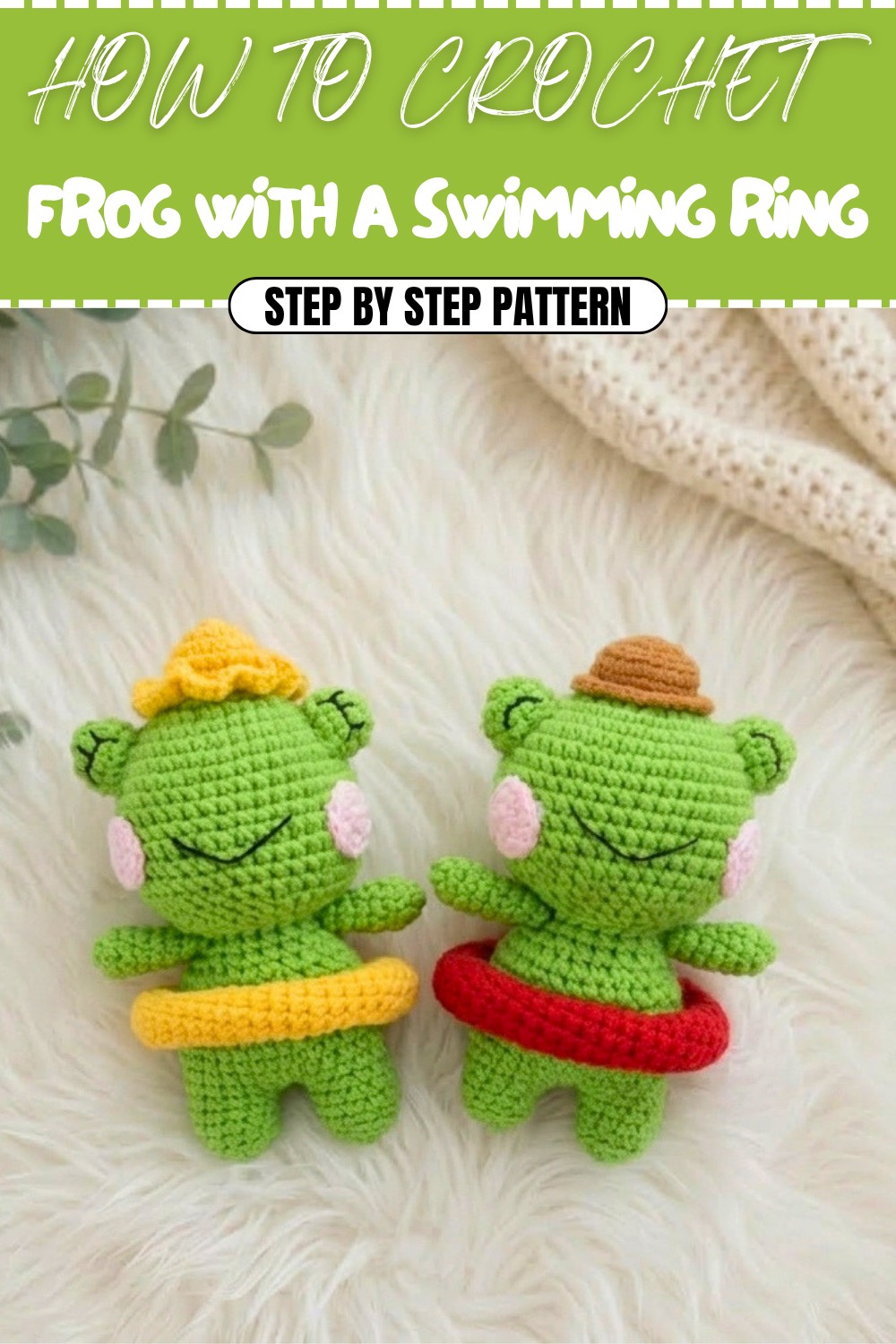 Free Crochet Frog With A Swimming Ring Pattern