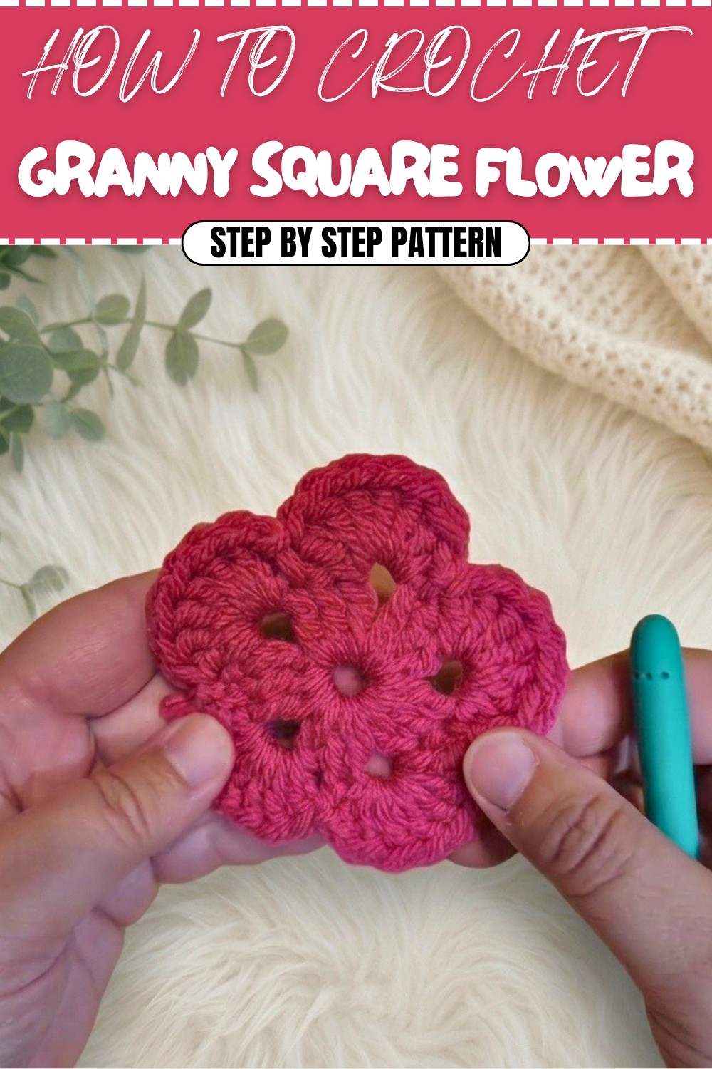 Free Crochet Granny Square Flower Pattern