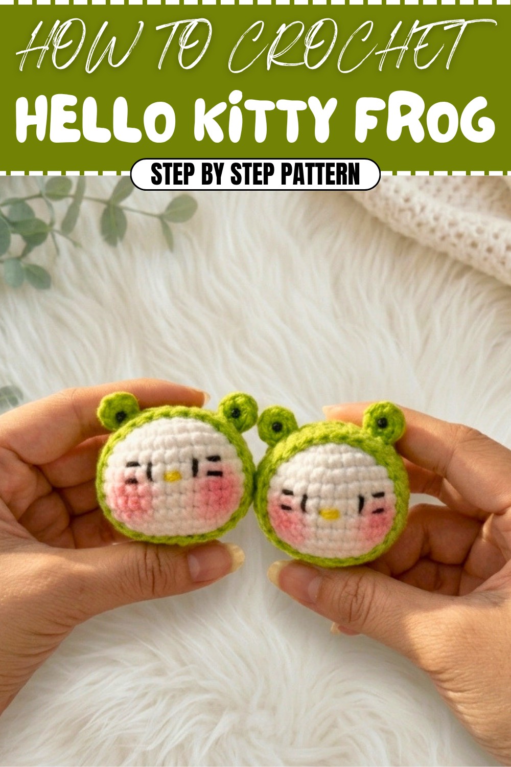 Free Crochet Hello Kitty Frog Pattern
