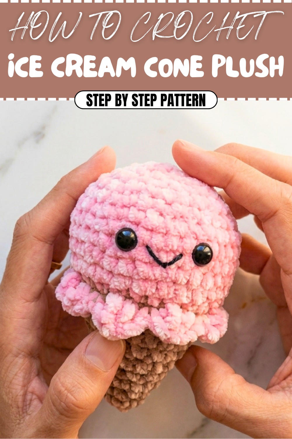Free Crochet Ice Cream Cone Plush Pattern