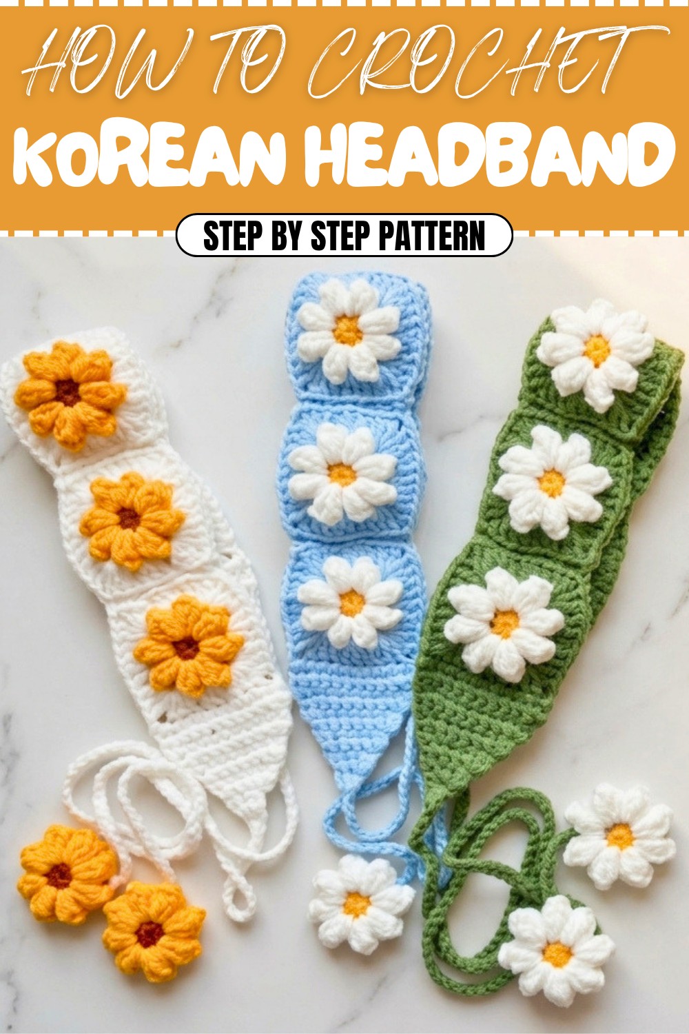 Free Crochet Korean headband Pattern
