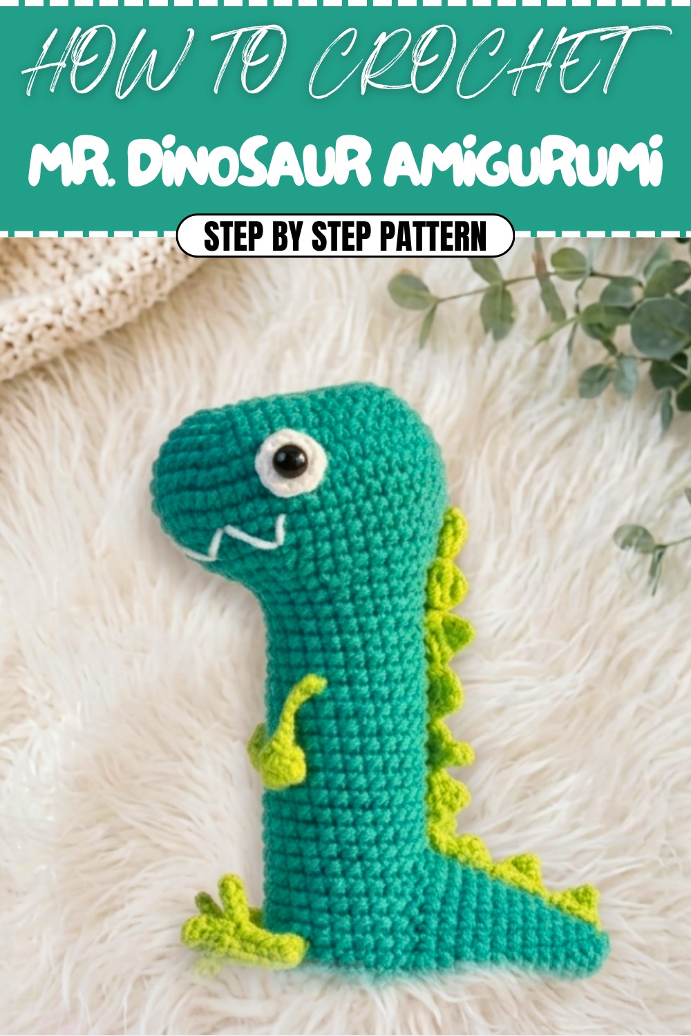 Free Crochet MR. Dinosaur Amigurumi Pattern