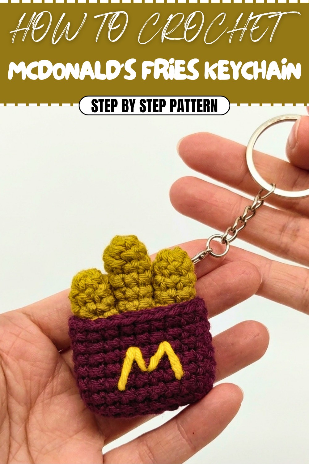 Free Crochet McDonald’s Fries Keychain Pattern