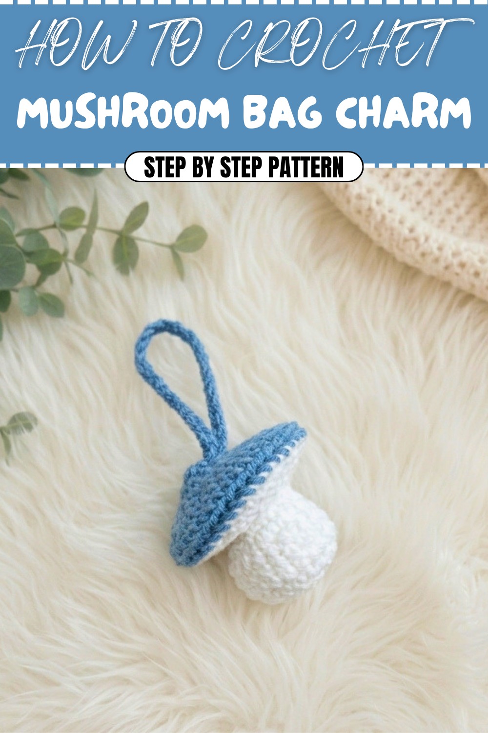 Free Crochet Mushroom Bag Charm Pattern