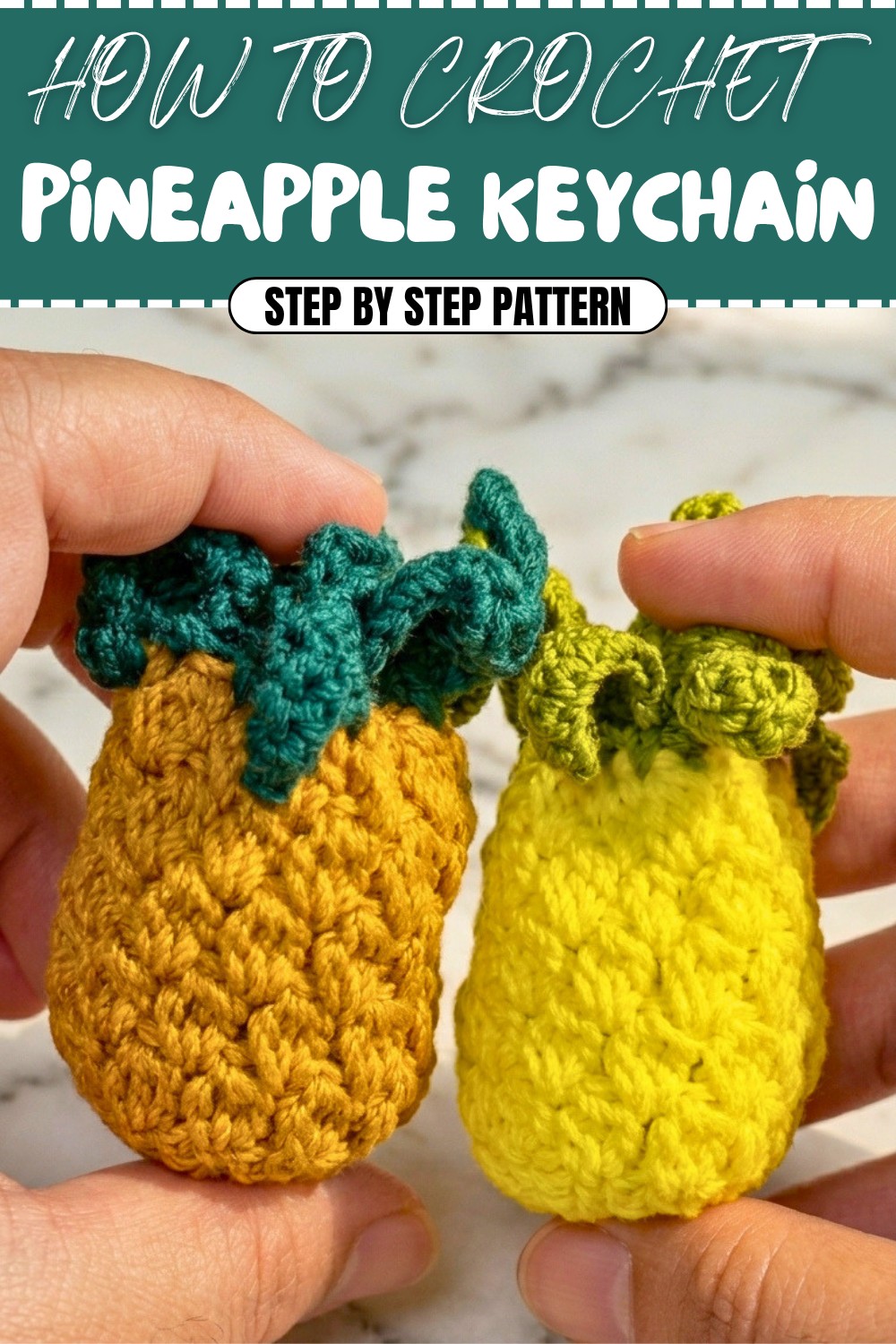 Free Crochet Pineapple Keychain Pattern