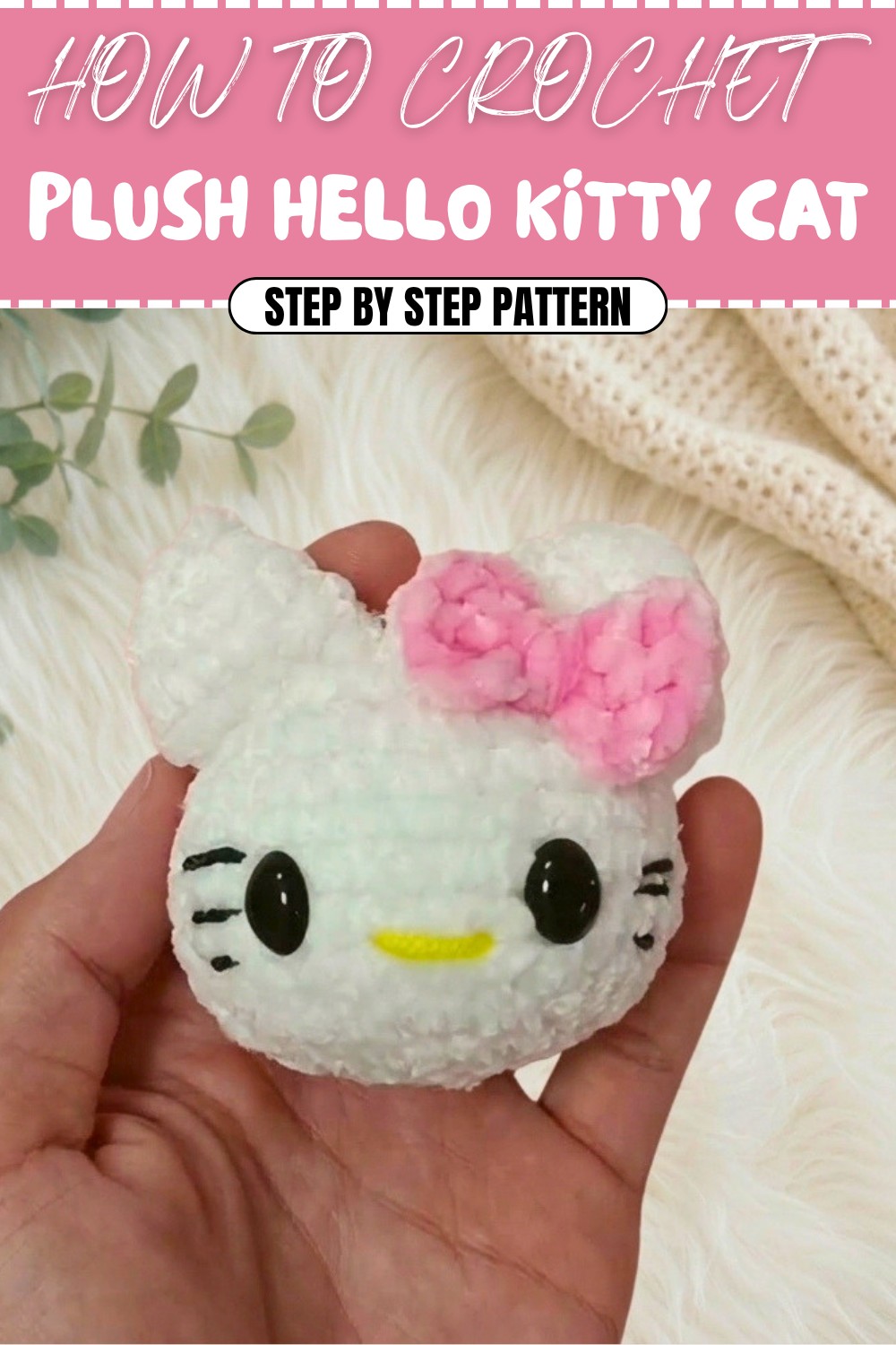 Free Crochet Plush Hello Kitty Cat Pattern