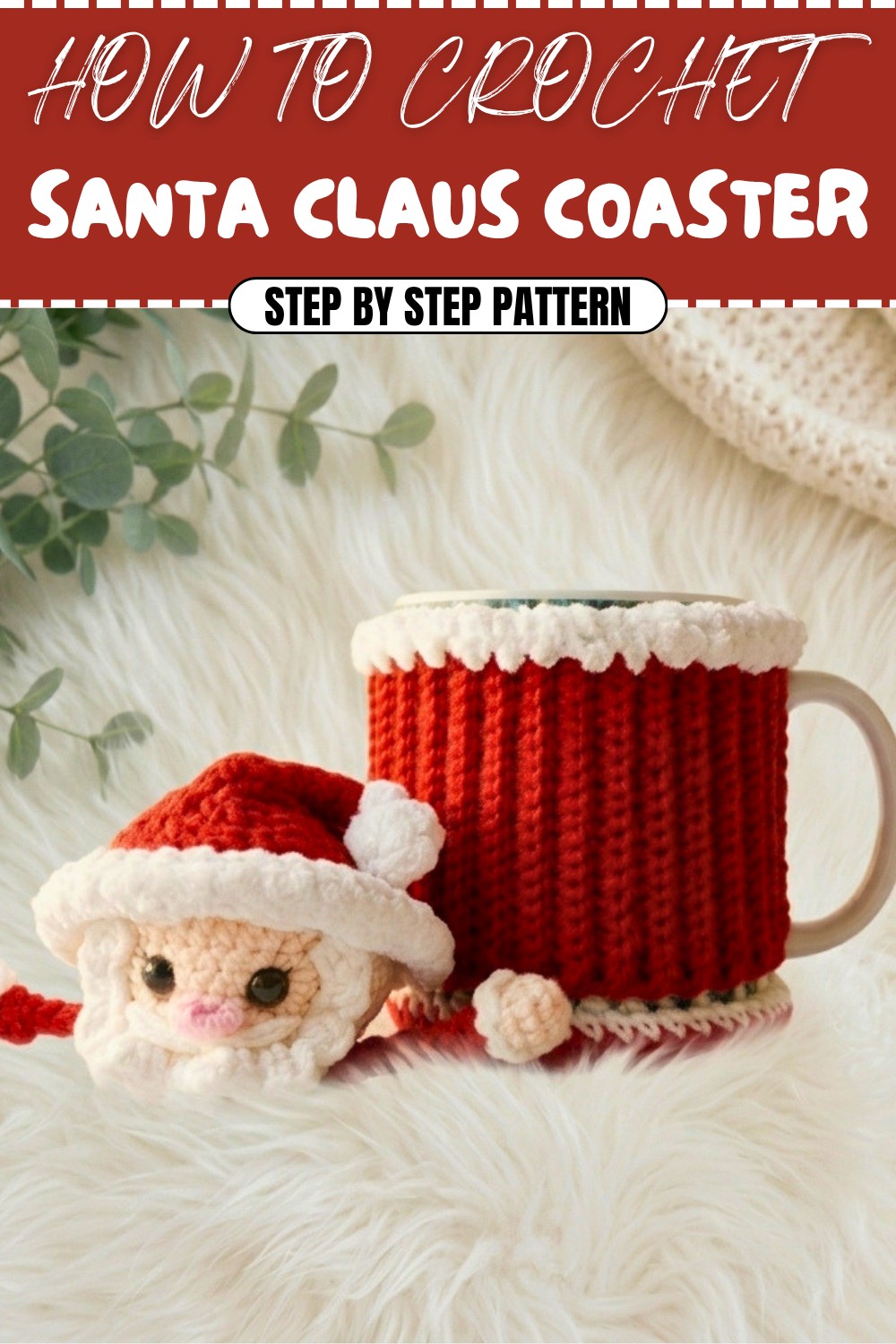 Free Crochet Santa Claus Coaster Pattern