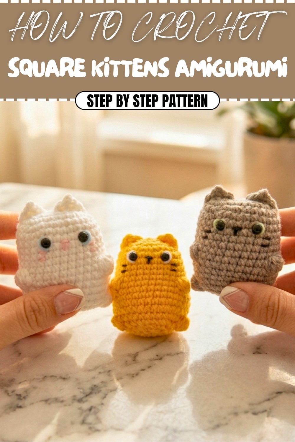 Free Crochet Square Kittens Amigurumi Pattern