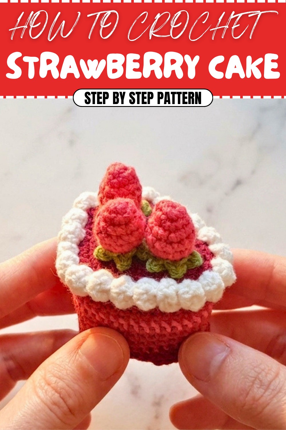 Free Crochet Strawberry Cake Pattern