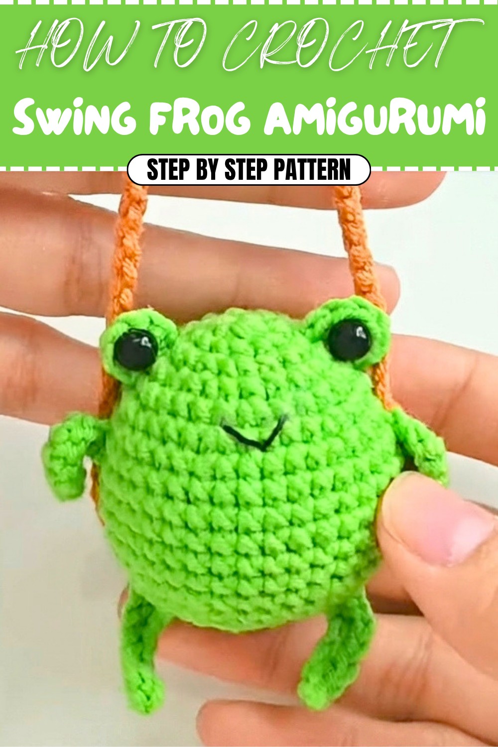 Free Crochet Swing Frog Amigurumi Pattern