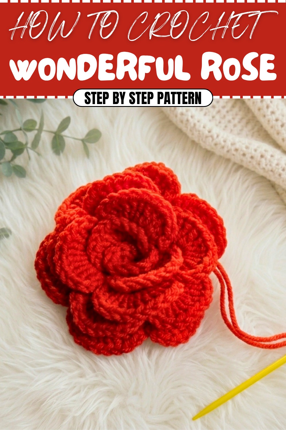 Free Wonderful Crochet Rose Pattern
