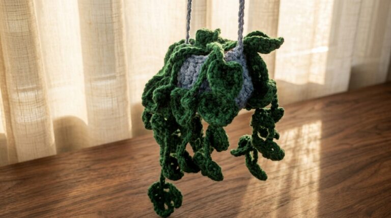 Handmade Crochet Hanging Plant Pattern 6
