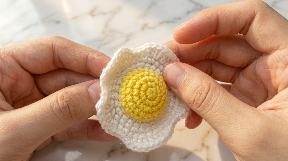 Healthy Crochet Poached Egg Pattern 5
