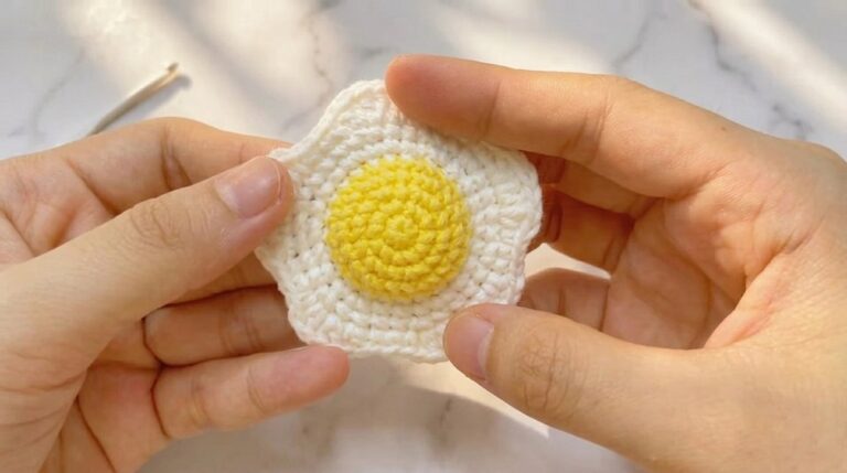 Healthy Crochet Poached Egg Pattern 6