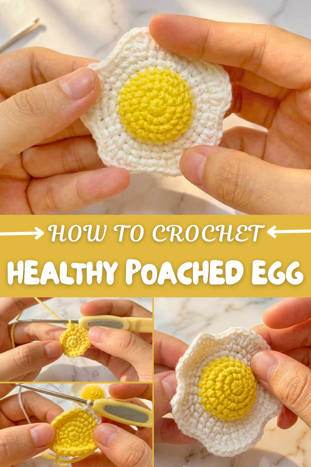Healthy Crochet Poached Egg Pattern