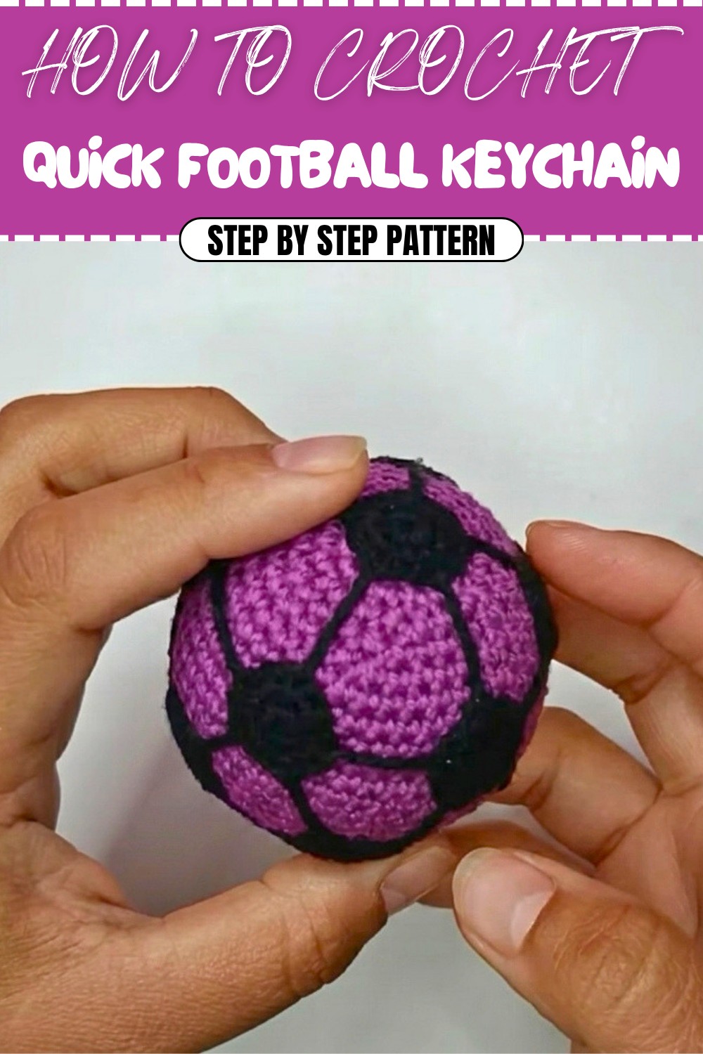 Quick Crochet Football Keychain Pattern (1)