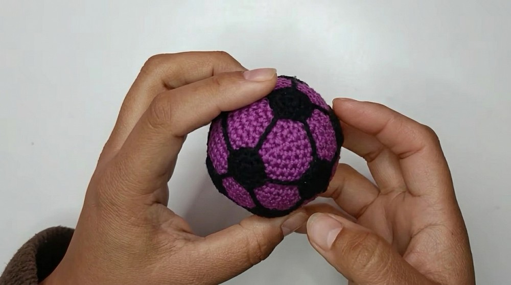 Quick Crochet Football Keychain Pattern 6