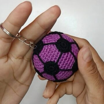 Quick Crochet Football Keychain Pattern 7