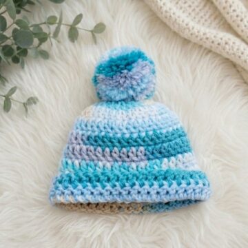 Quick Crochet Preemie Beanie Pattern 6