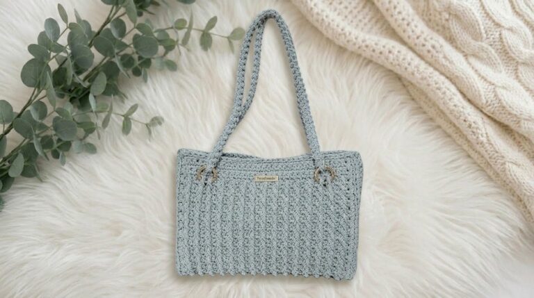 Super Crochet Ribbed Bag Pattern 6