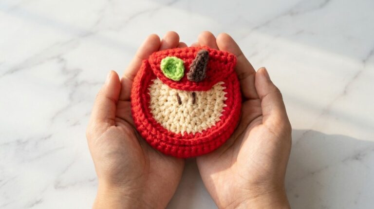 Sweet Crochet Apple Pouch Pattern 6