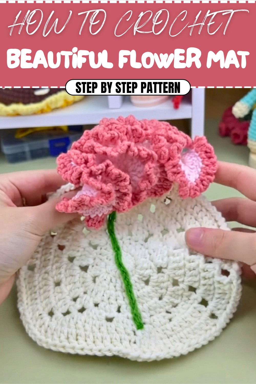 Beautiful Crochet Flower Mat Pattern (1)
