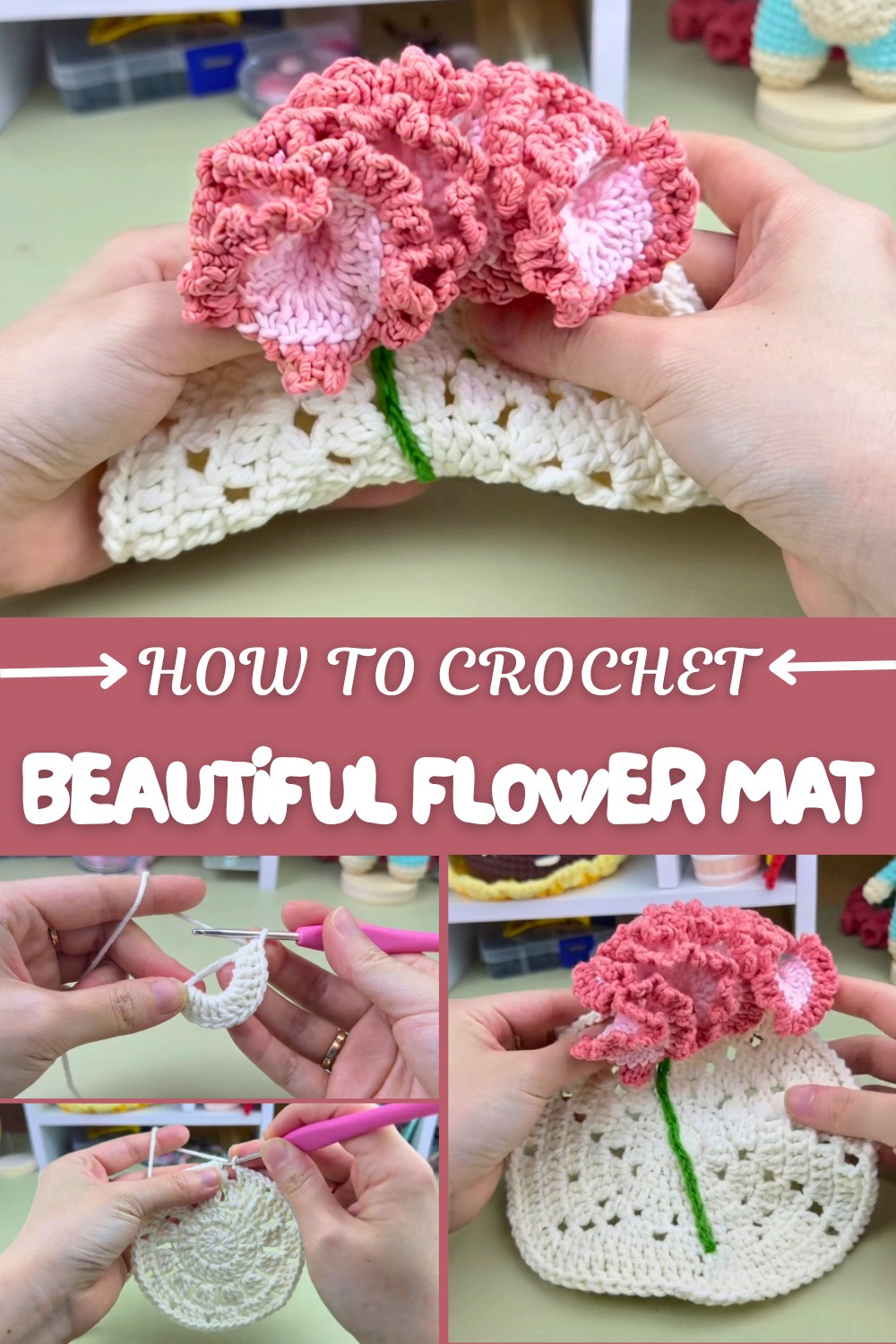 Beautiful Crochet Flower Mat Pattern