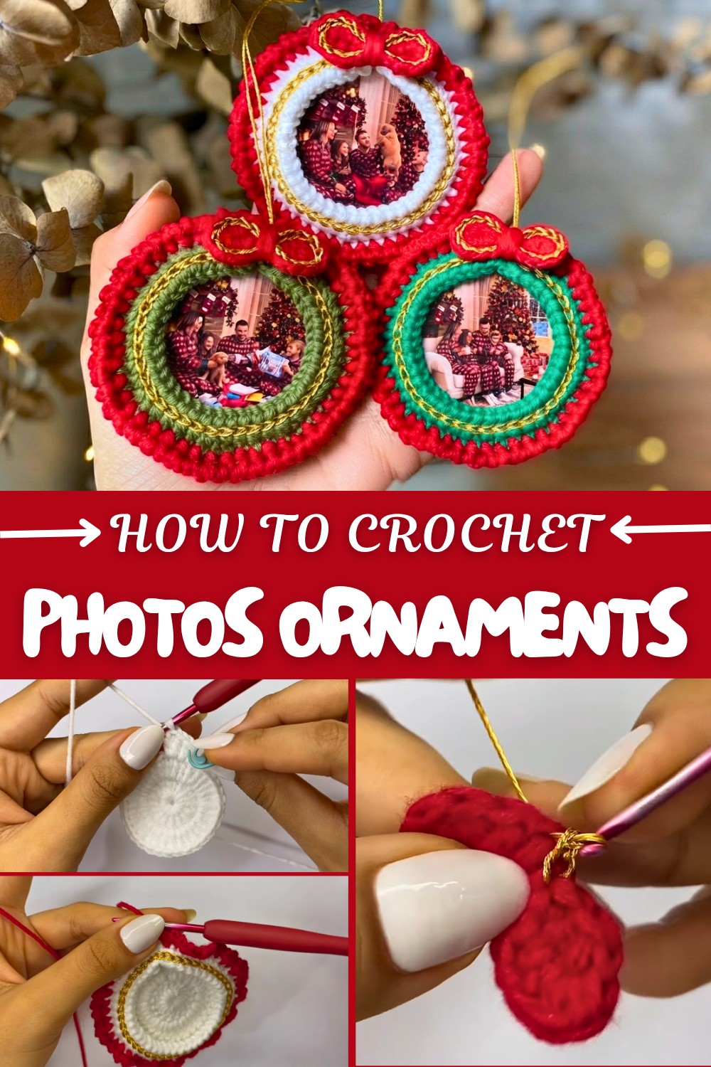 Christmas Crochet Photos Ornaments Pattern
