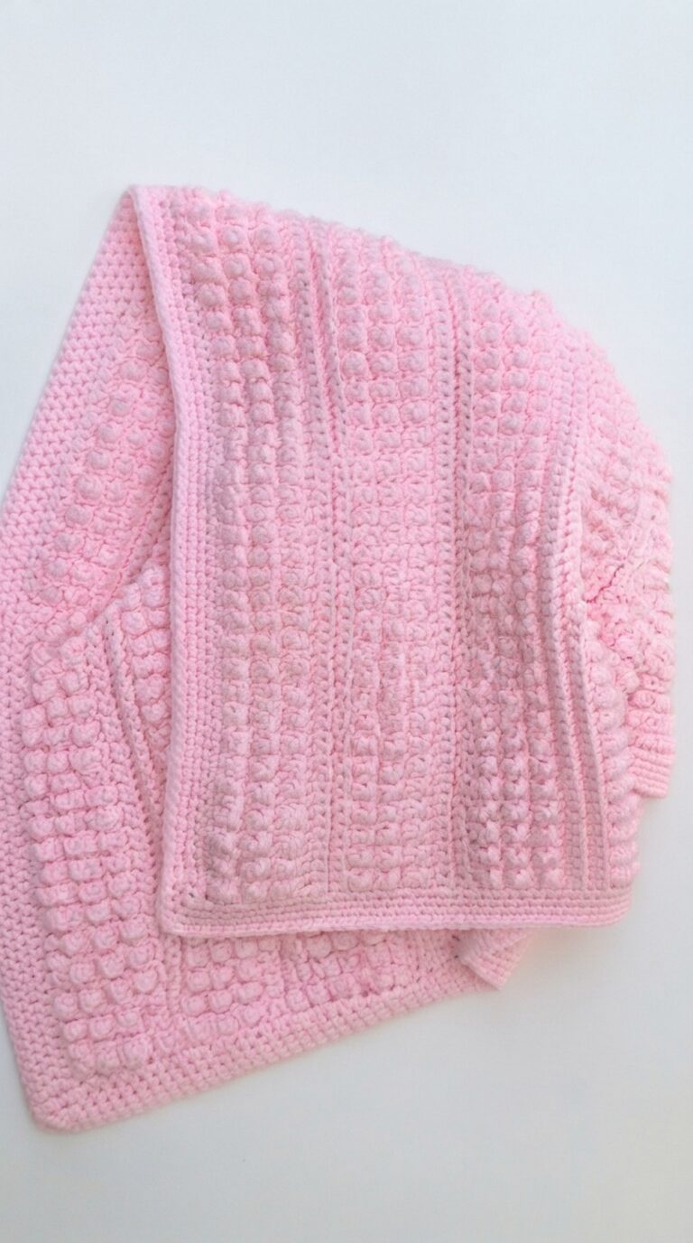 Crochet Bubble Baby Blanket Pattern 7