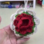 Crochet Camellia Flower Pouch Pattern 7