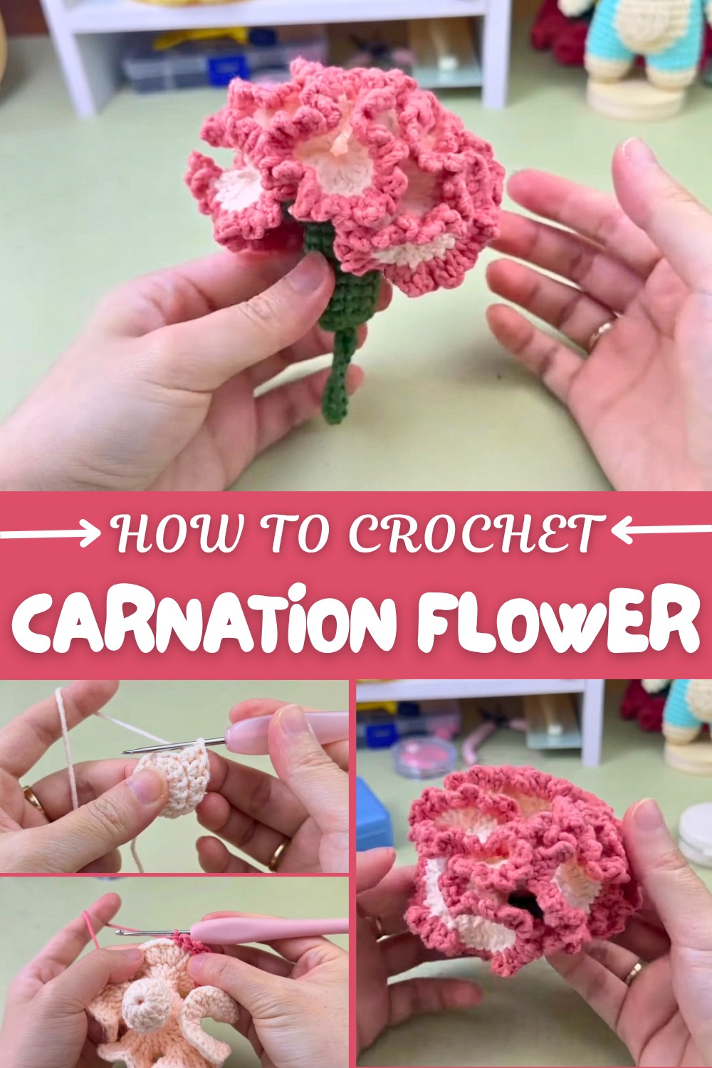 Crochet Carnation Flower Pattern