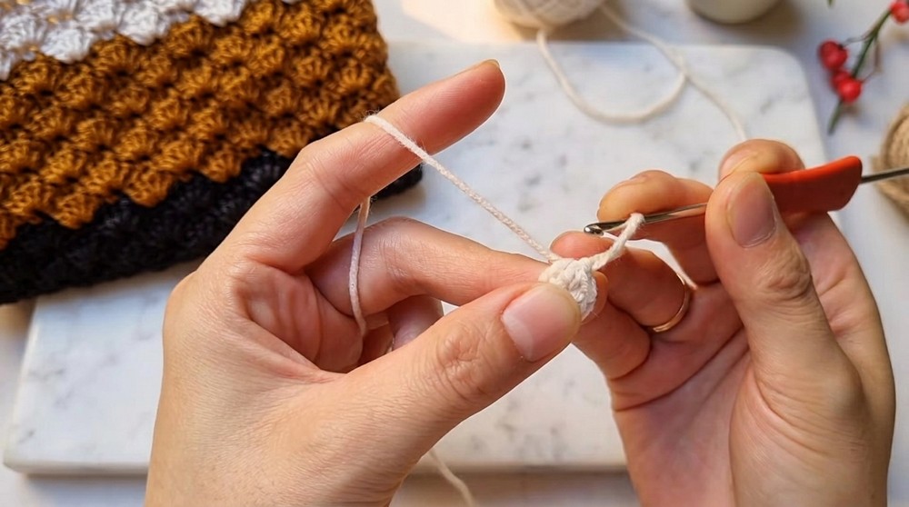 Crochet Chestnut Keychain Pattern 1