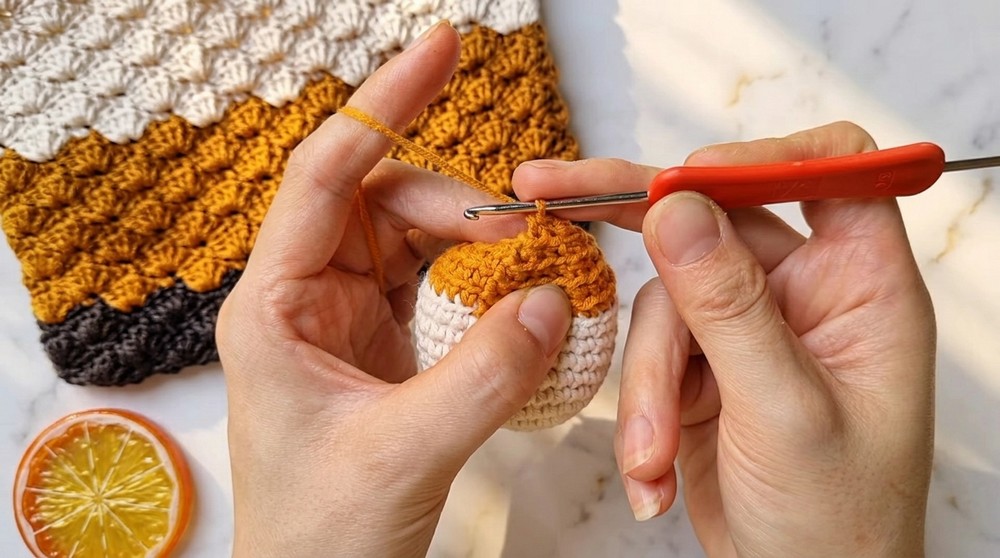 Crochet Chestnut Keychain Pattern 4