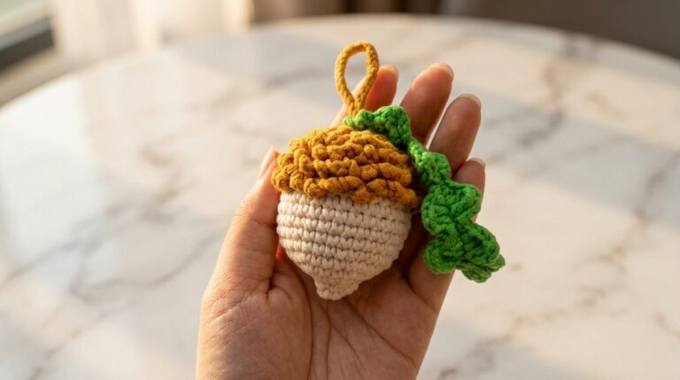 Crochet Chestnut Keychain Pattern 7