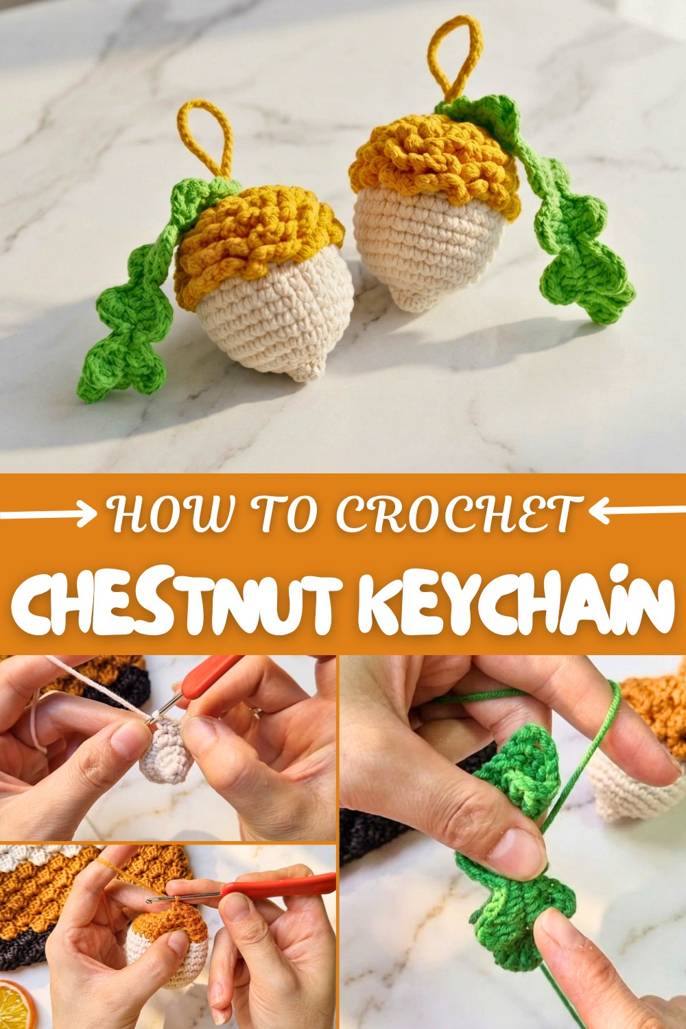 Crochet Chestnut Keychain Pattern