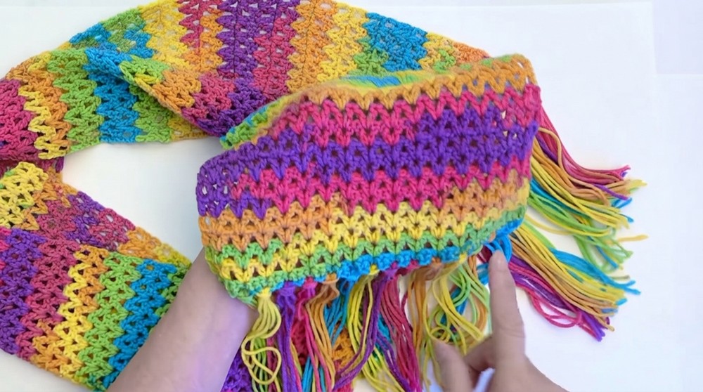 Crochet Classic V Stitch Scarf Pattern 6