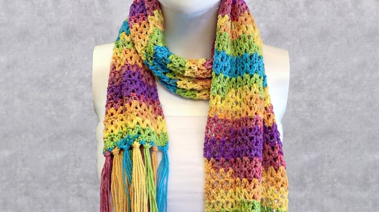 Crochet Classic V Stitch Scarf Pattern 7