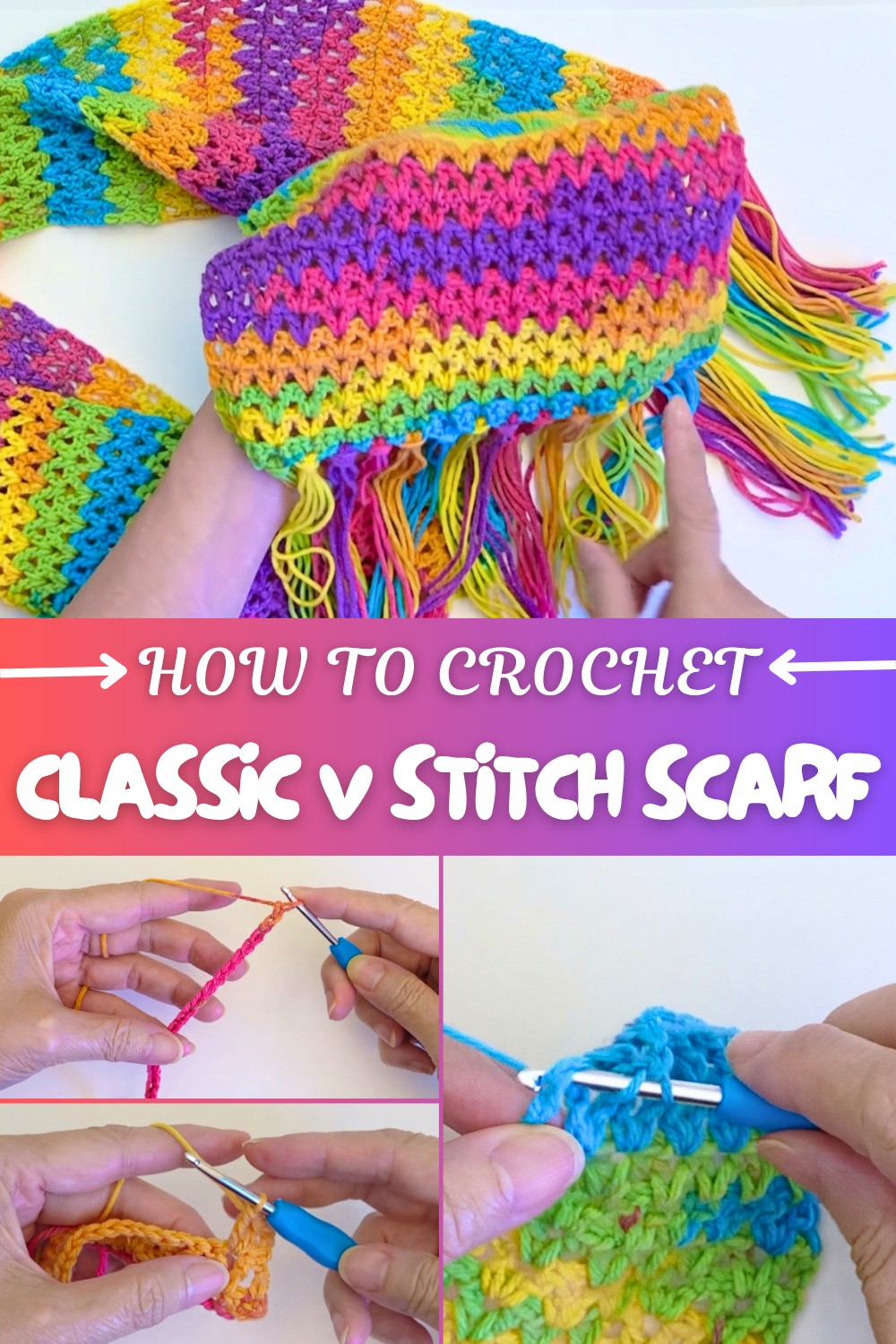 Crochet Classic V Stitch Scarf Pattern