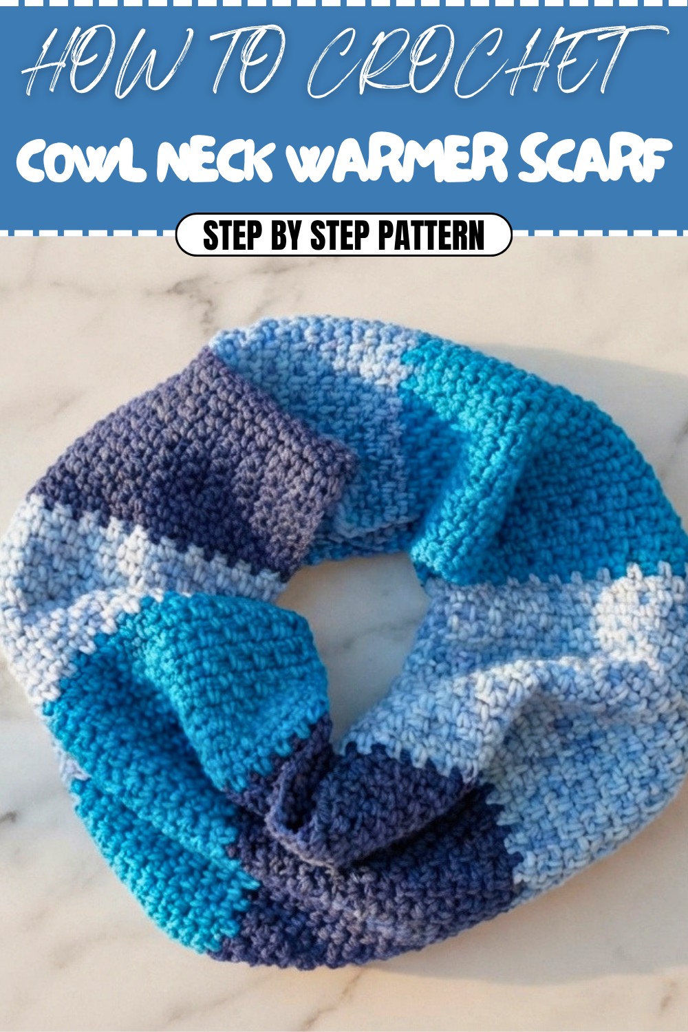 Crochet Cowl Neck Warmer Scarf Pattern (1)