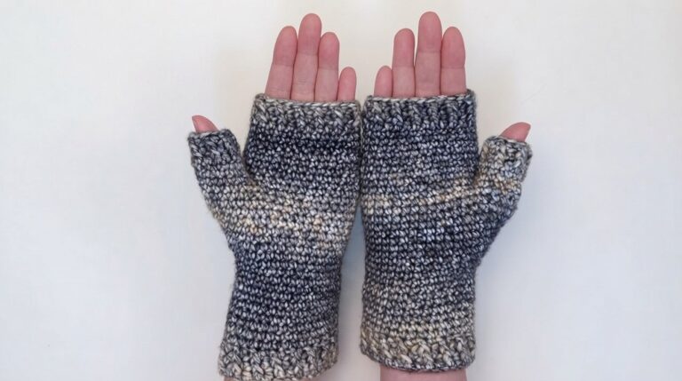 Crochet Fingerless Gloves Pattern 7