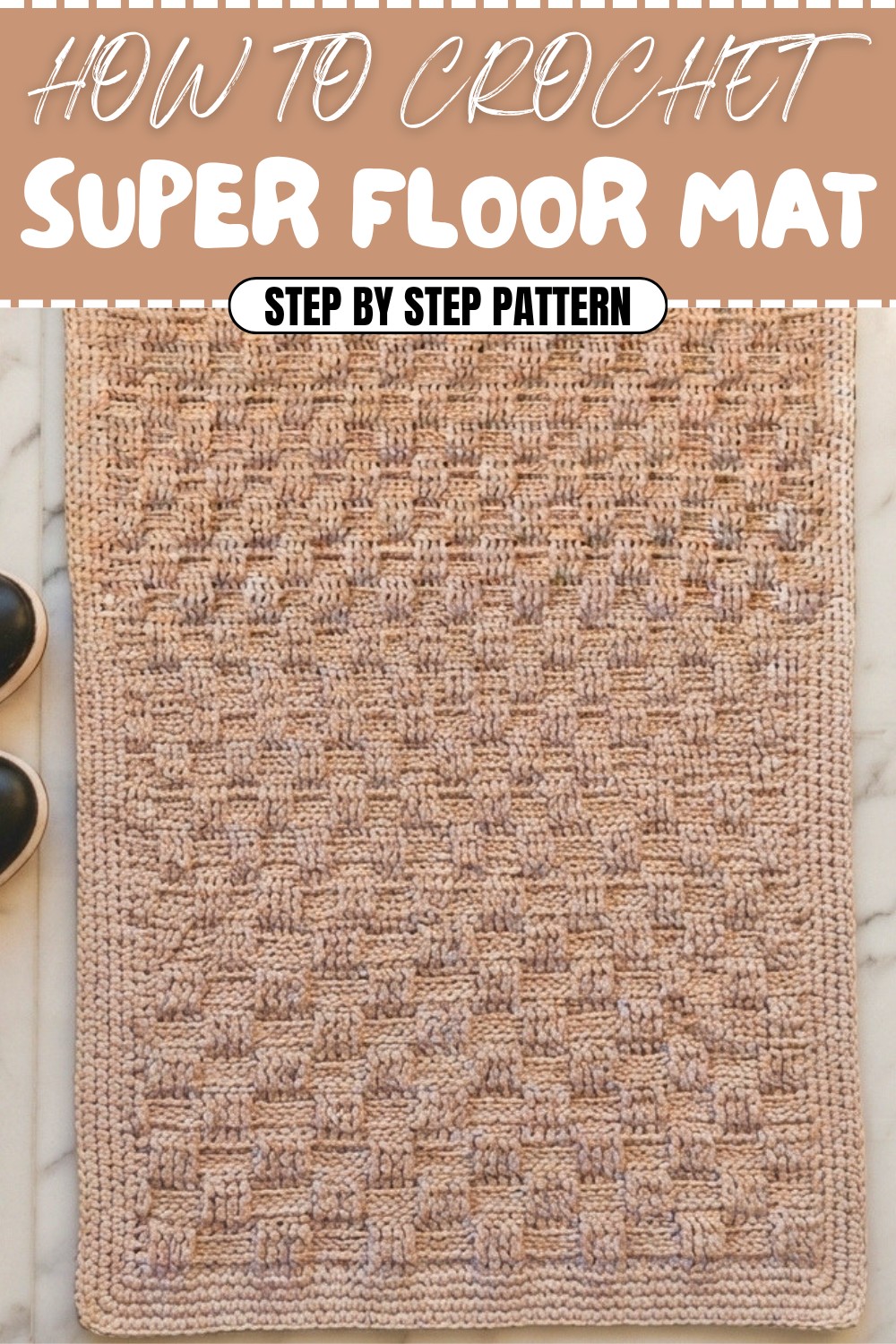 Crochet Floor Mat With Basket Weave Pattern (1)