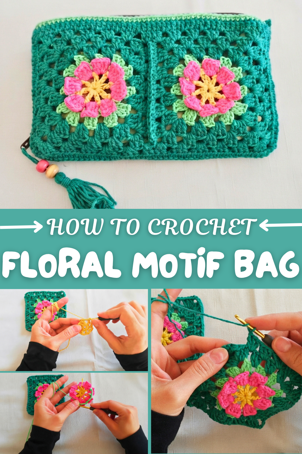 Crochet Floral Motif Bag