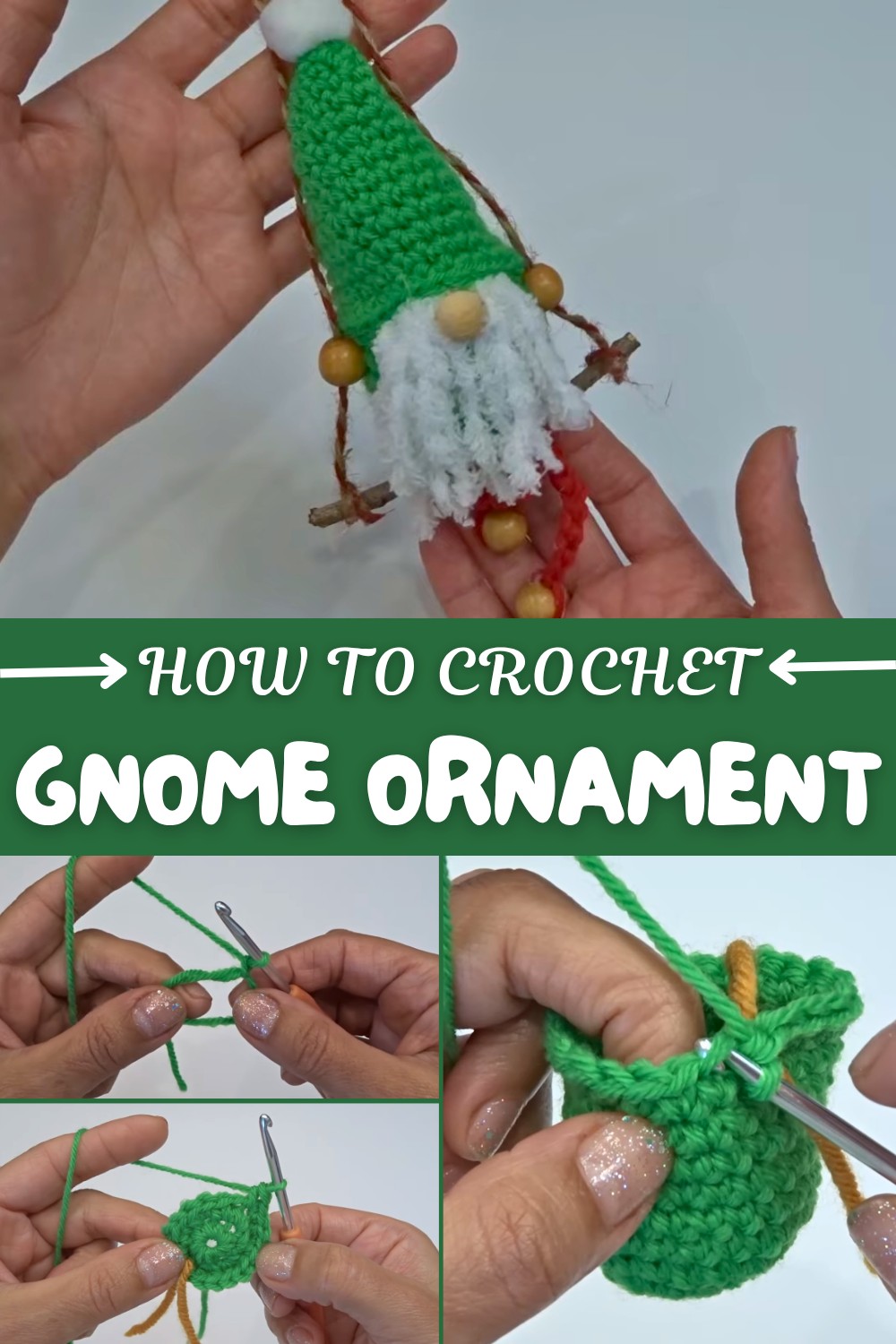 Crochet Gnome Ornament Pattern