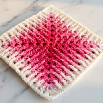Crochet Mosaic Granny Square Pattern 6