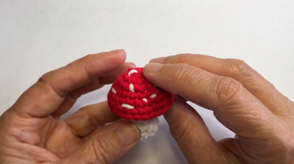 Crochet Mushroom Keychain Pattern 6
